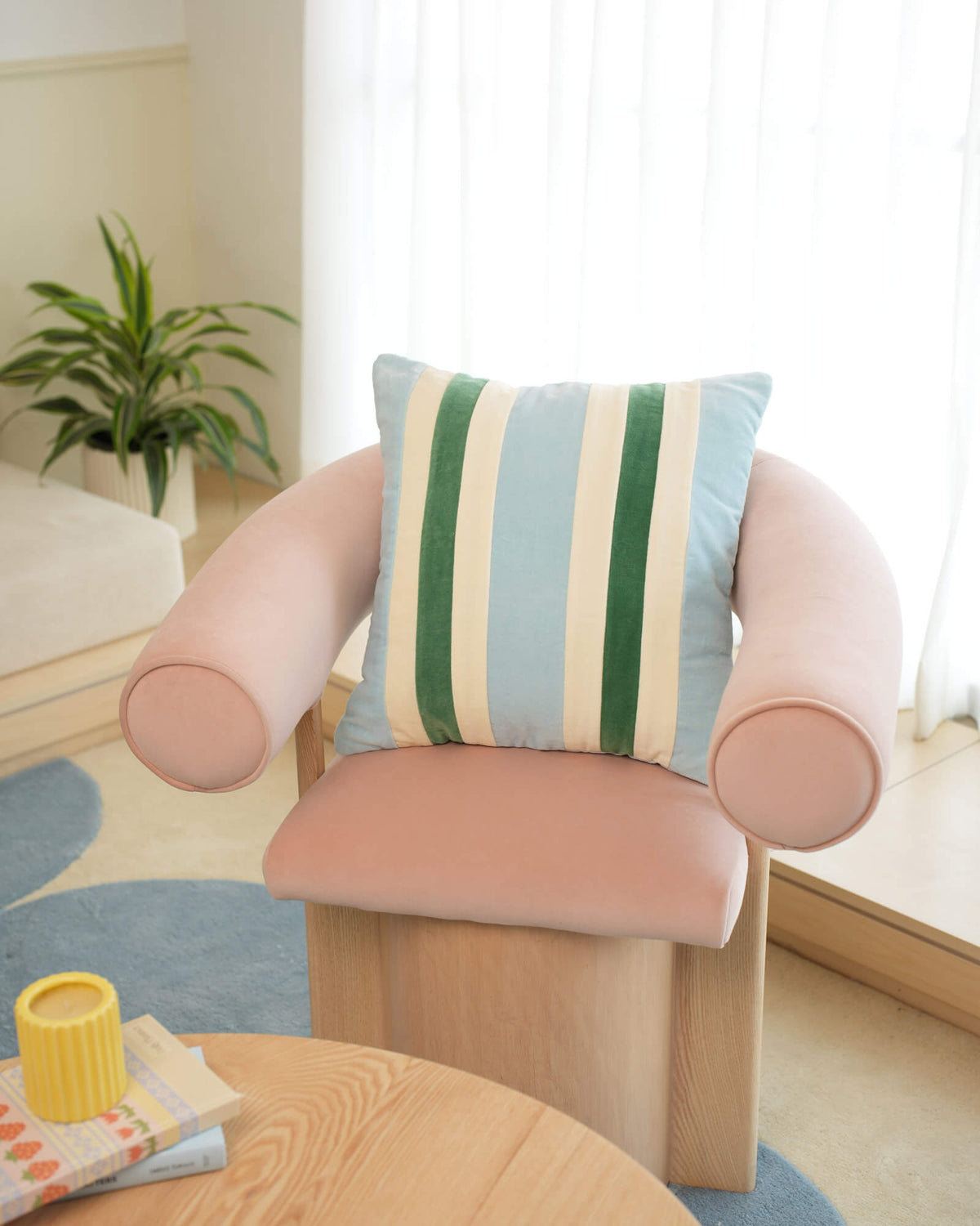 Cotton Velvet Pillow - Lagoon