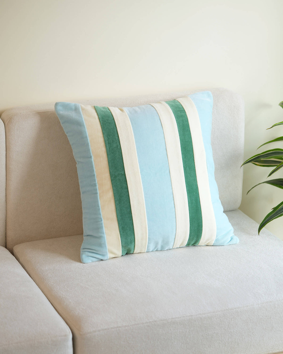 Cotton Velvet Pillow - Lagoon