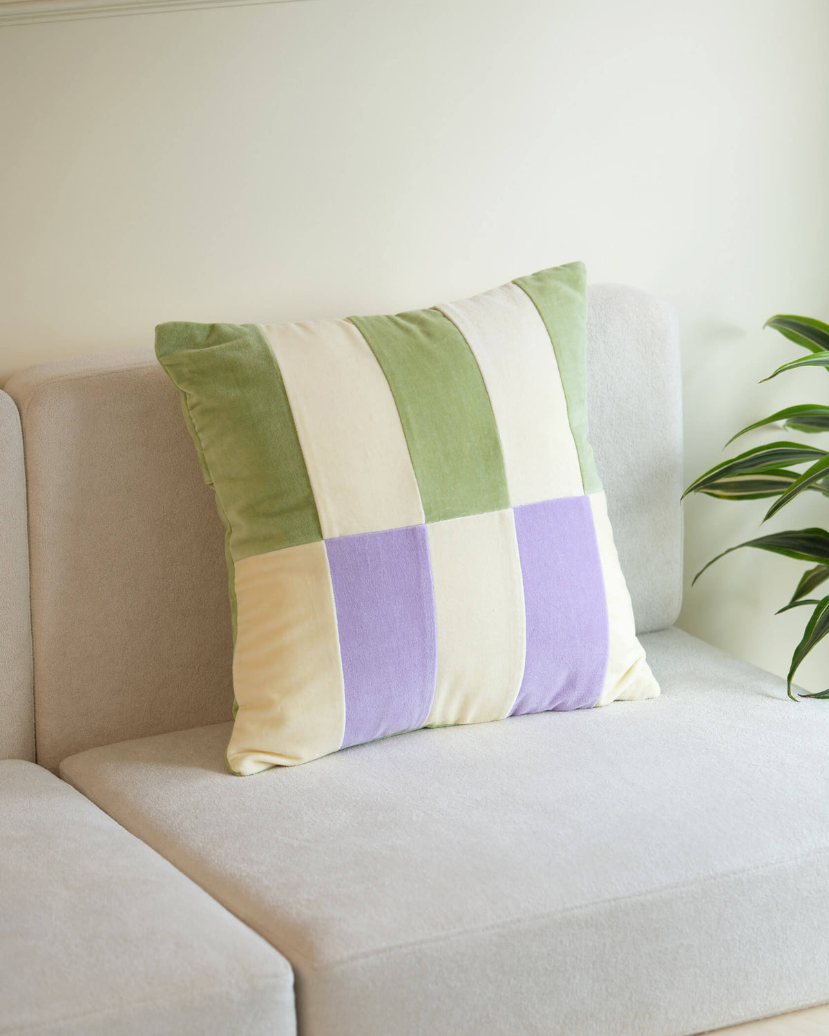 Cotton Velvet Pillow - Meadow