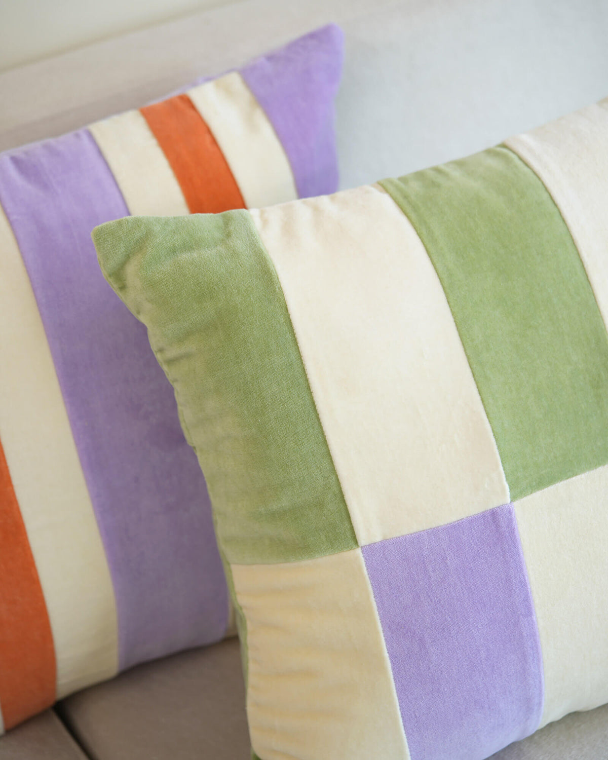 Cotton Velvet Pillow - Meadow