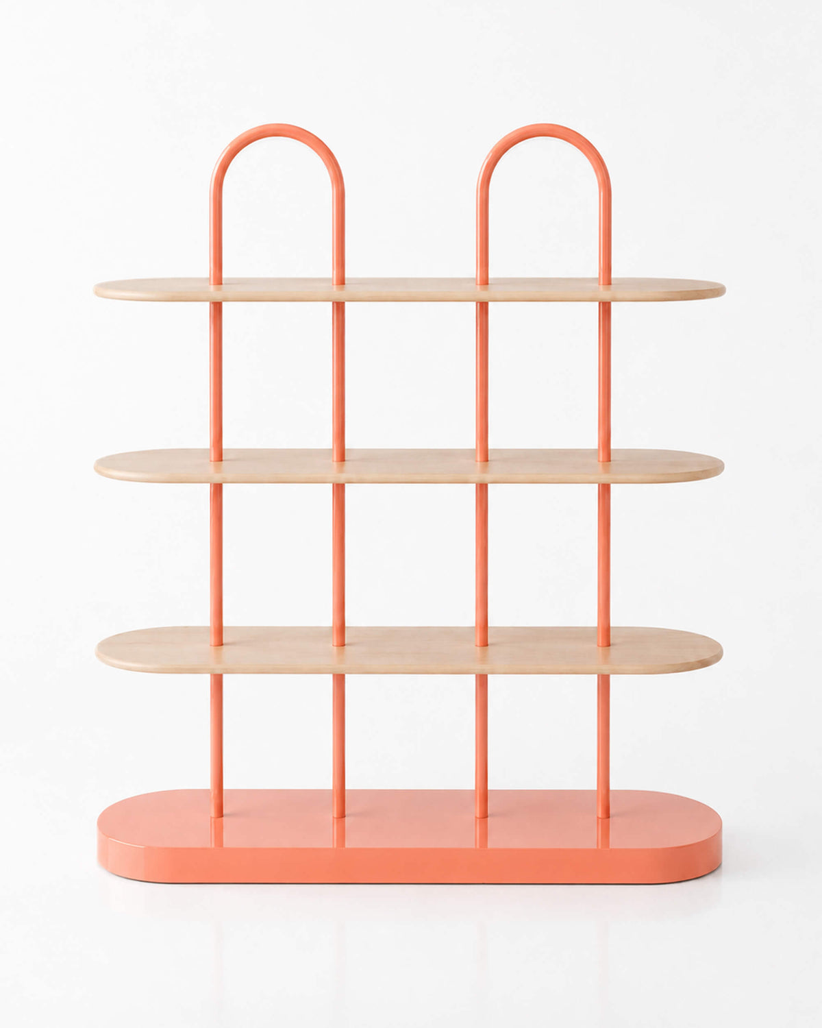 Marlo Bookshelf - Wood/Papaya