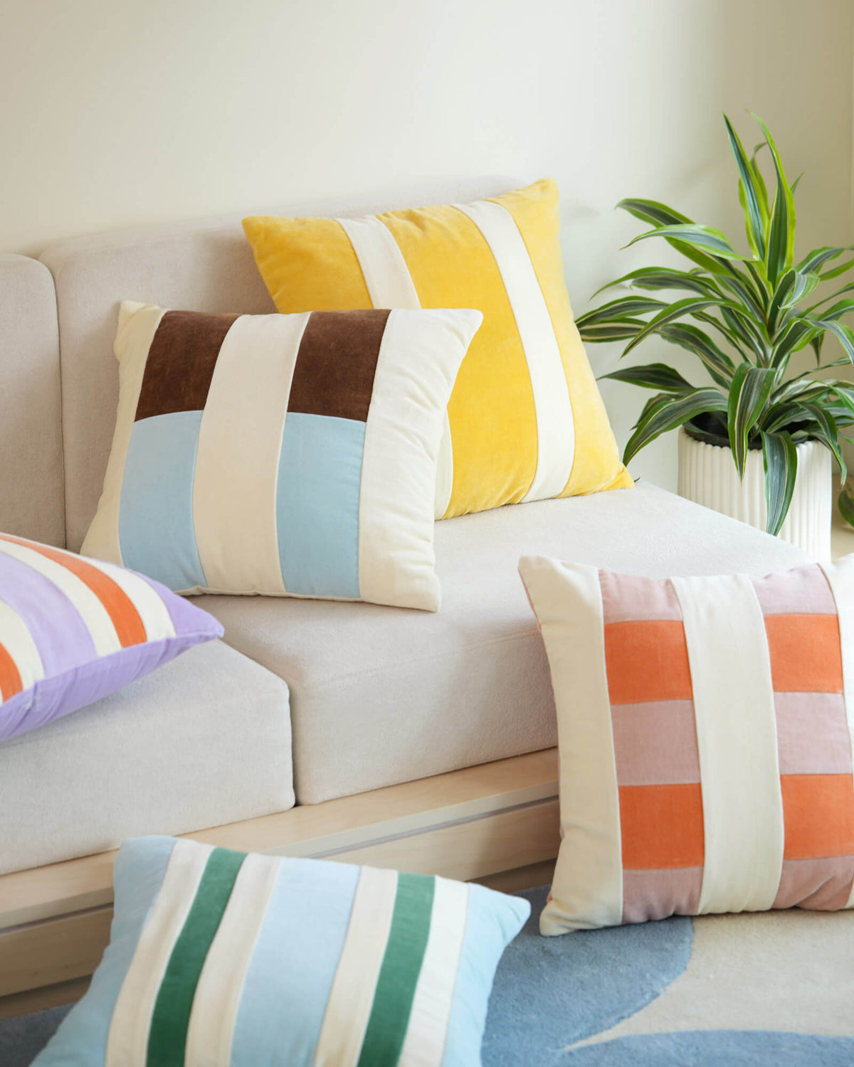 Cotton Velvet Pillow - Lagoon