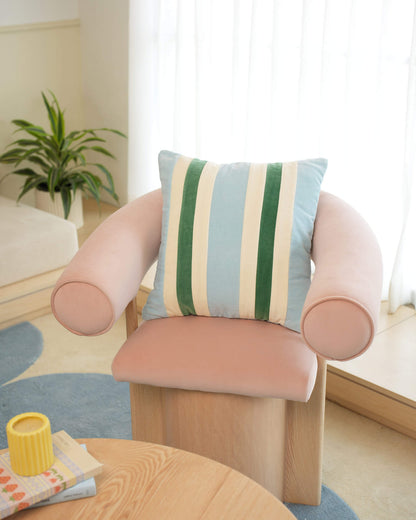 Cotton Velvet Pillow - Lagoon