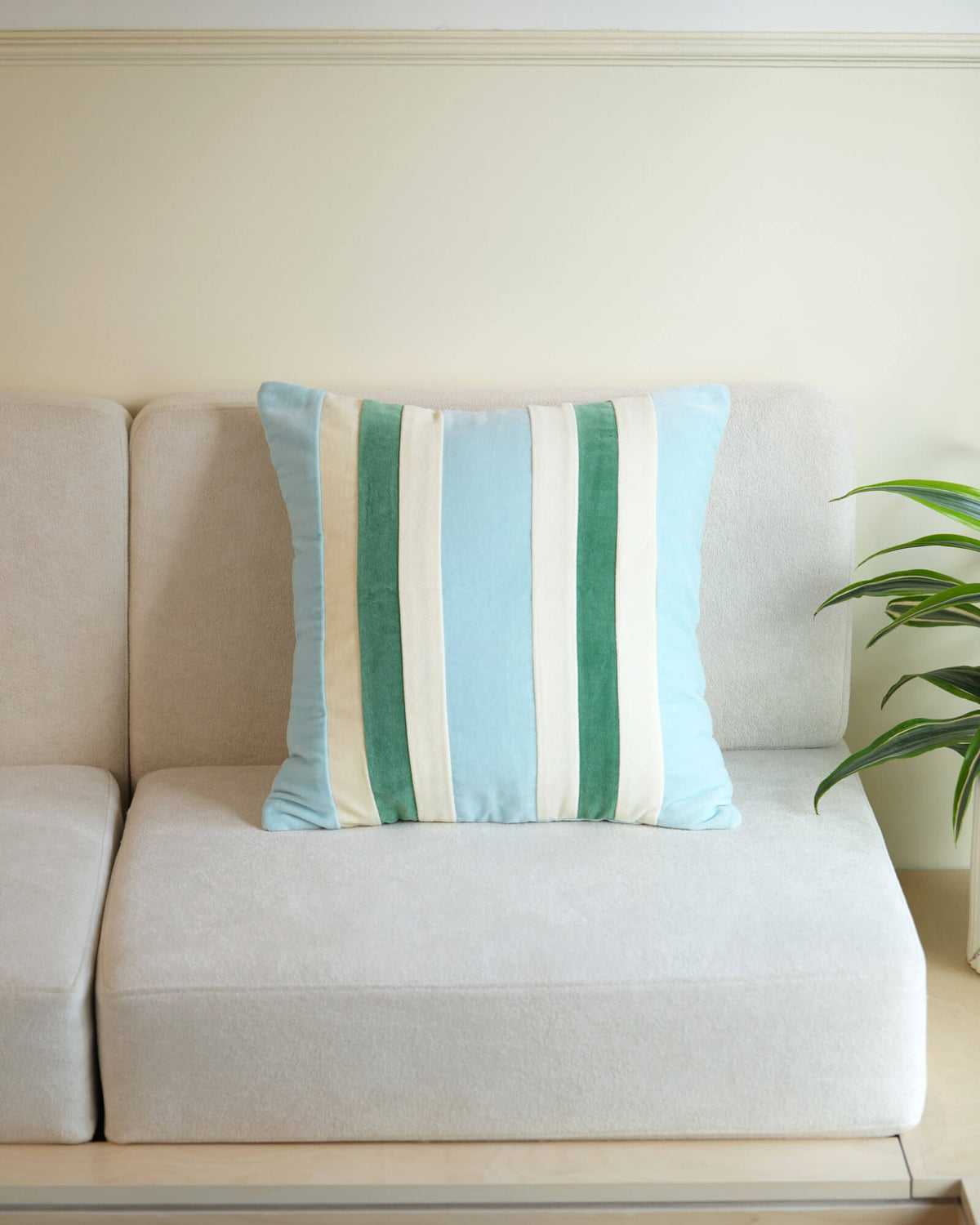 Cotton Velvet Pillow - Lagoon