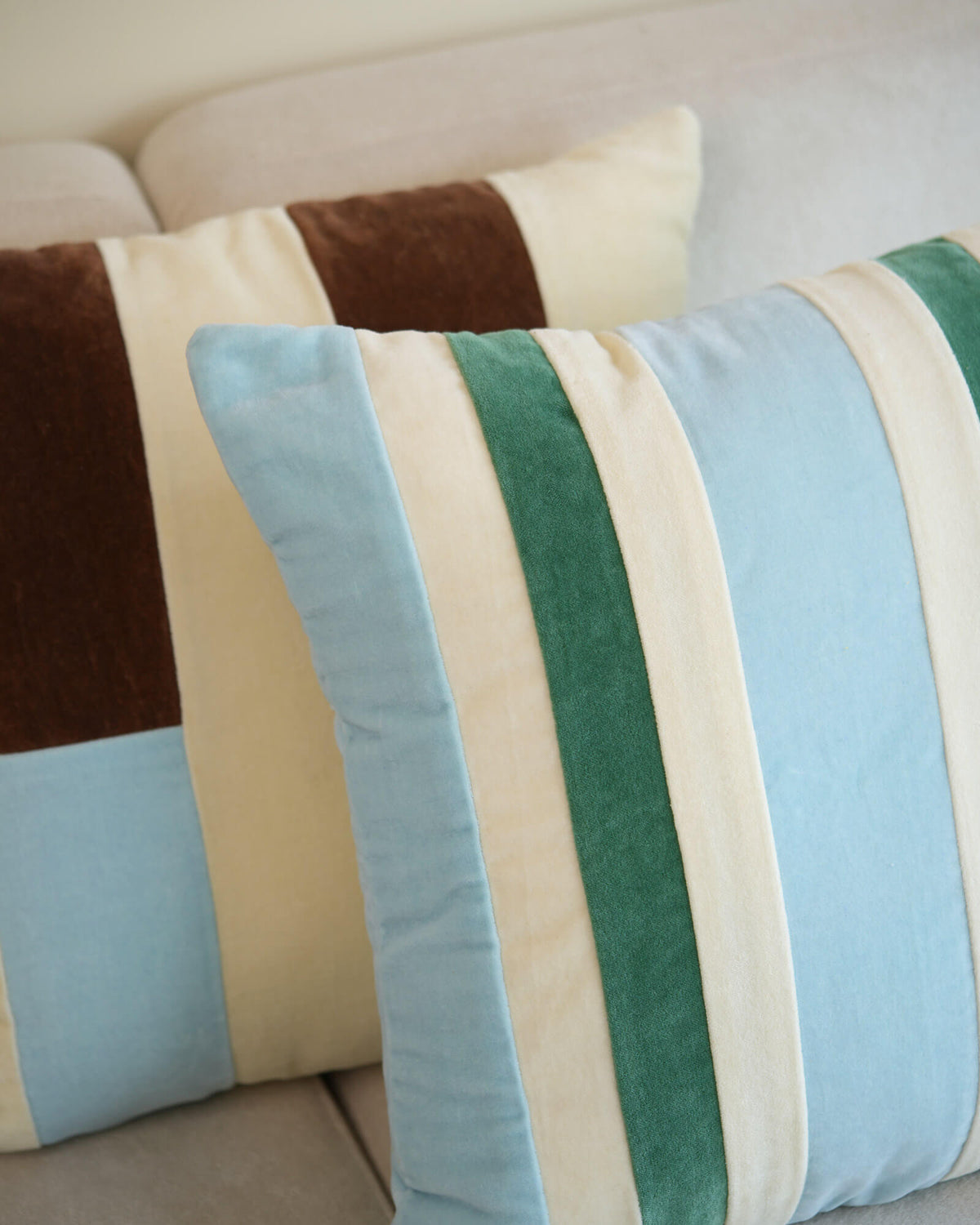 Cotton Velvet Pillow - Lagoon