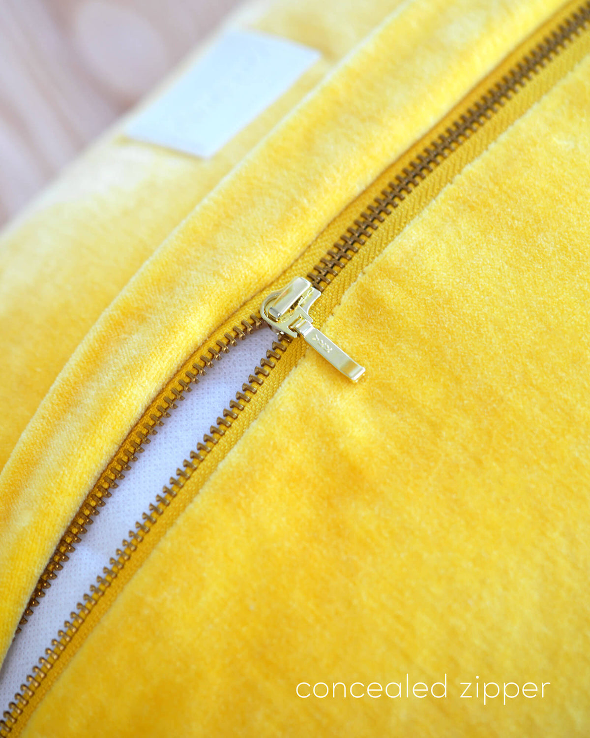 Cotton Velvet Pillow - Lemonade