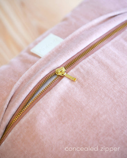 Cotton Velvet Pillow - Clementine