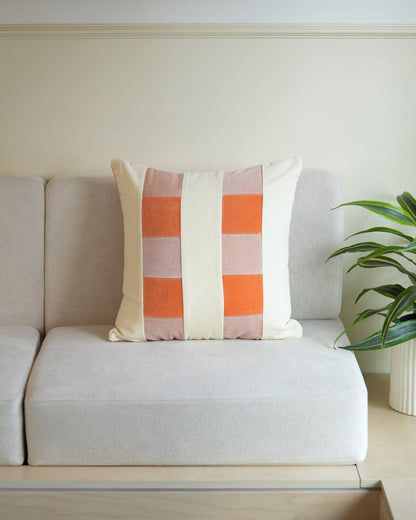 Cotton Velvet Pillow - Clementine