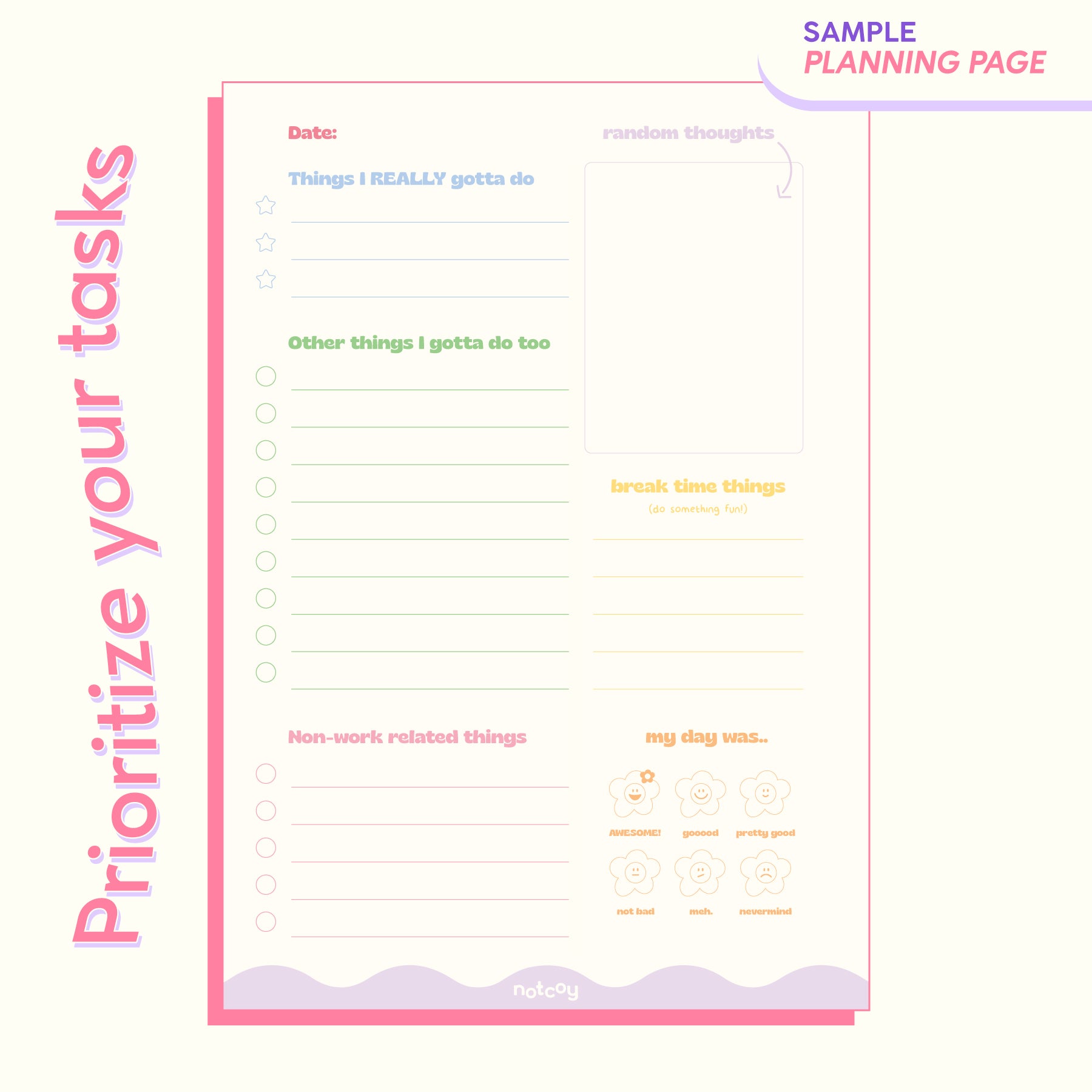 Daily Planner | Barely Organized - Notcoy
