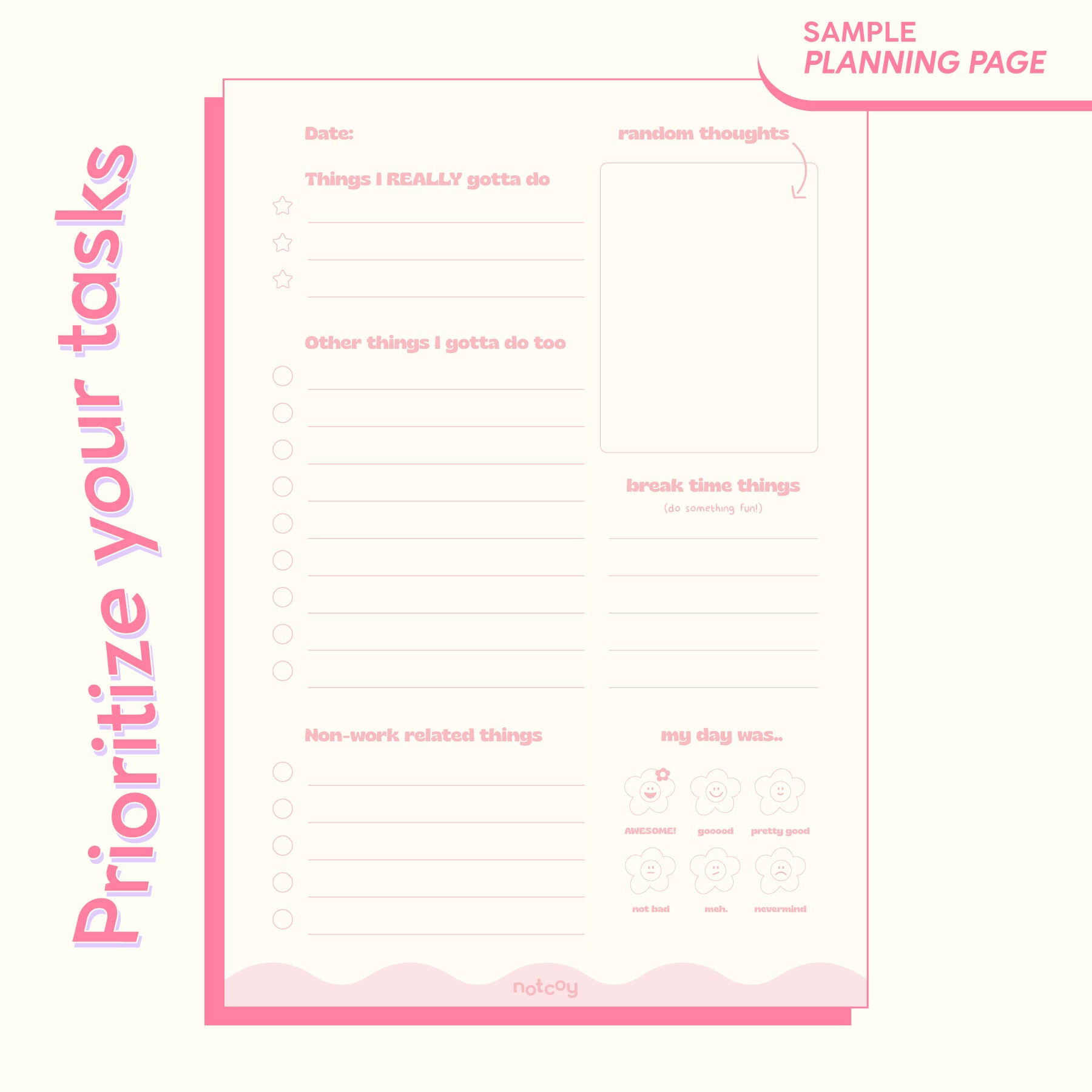 Daily Planner | I Bought It Cuz It's Pink - Notcoy